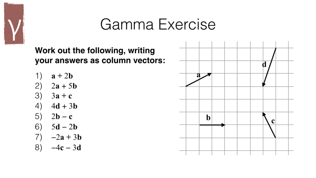G25b Multiplying column vectors by a scalar
