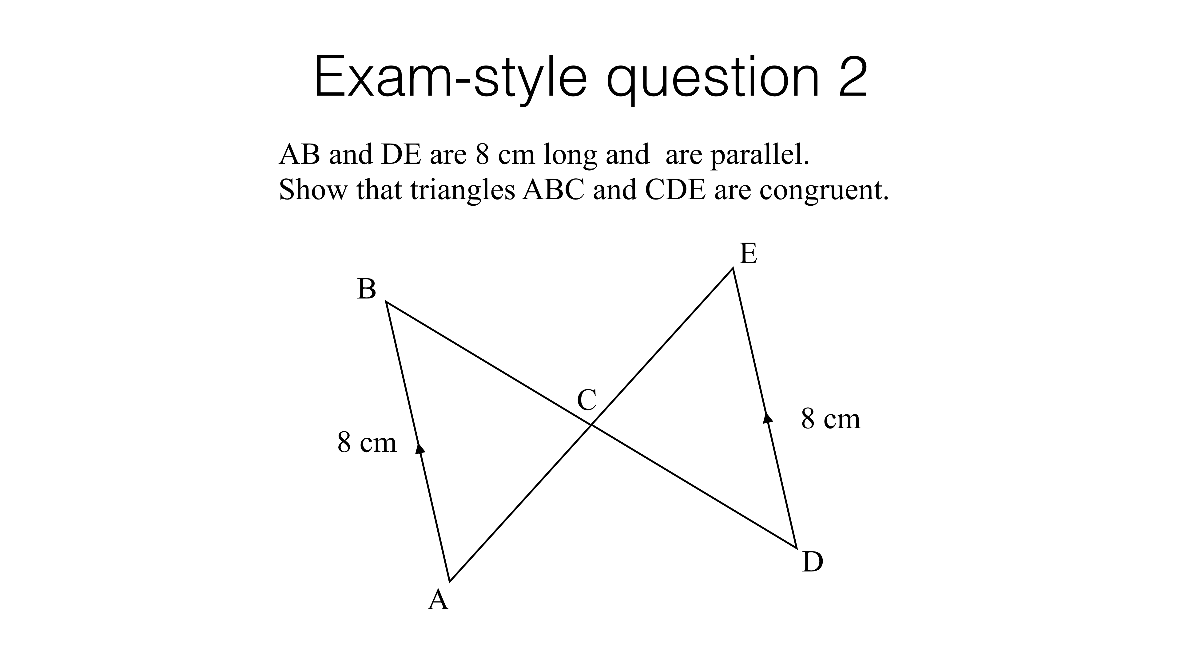 G5a Congruence criteria for triangles (SSS, SAS, ASA, RHS