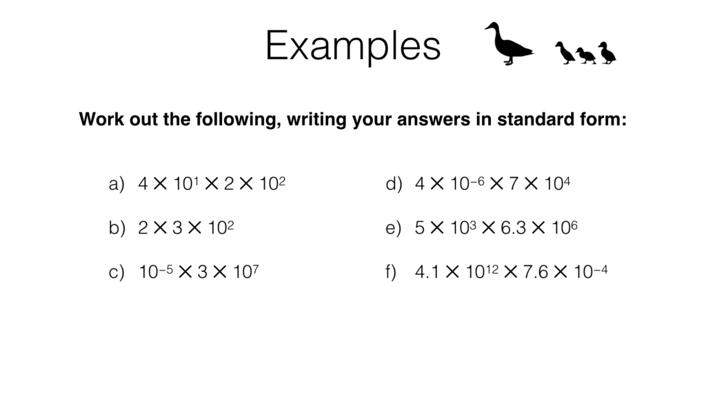 N9b Multiplying and dividing in standard form