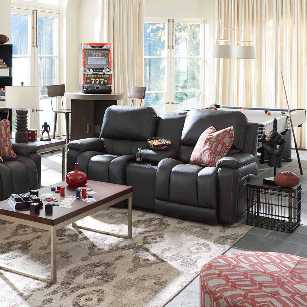 Greyson Power Reclining Loveseat w/ Console Bostic Sugg Furniture