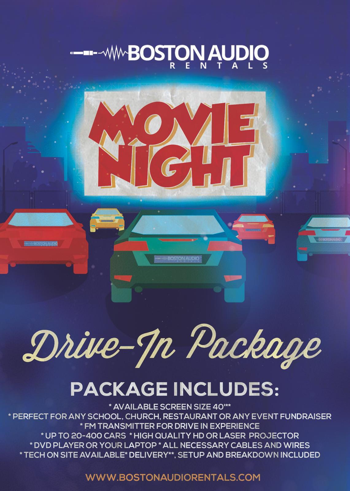 Drive In Movie Night Package Rentals Boston Audio Rentals