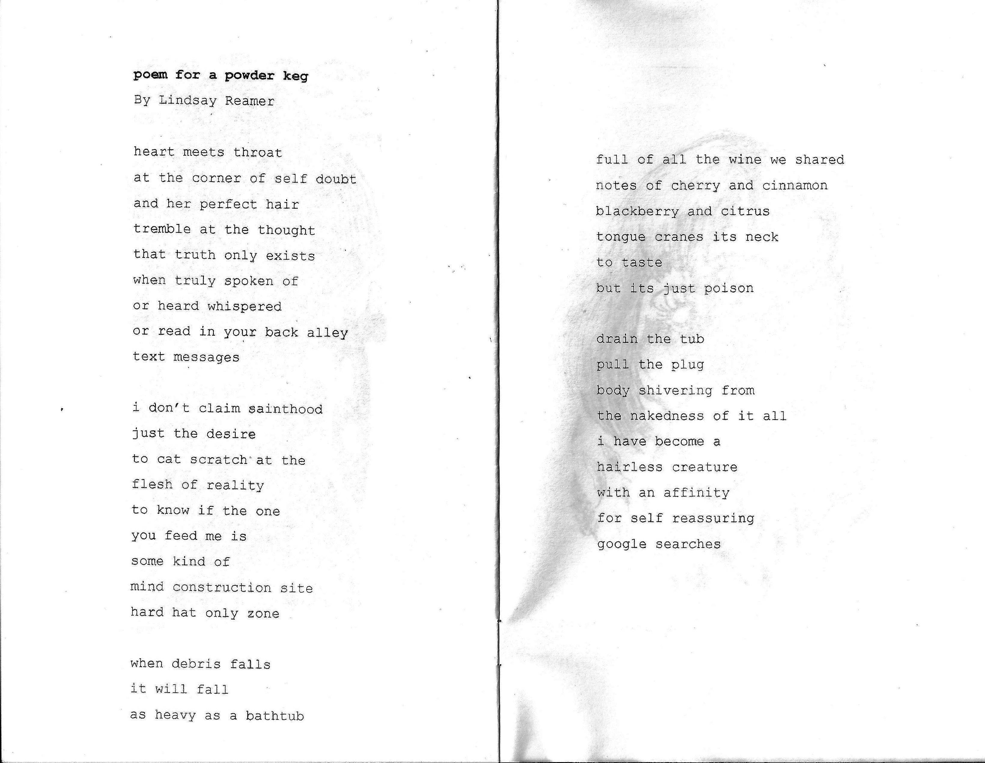 Poem for a Powder Keg Lindsay Reamer BOSTON HASSLE