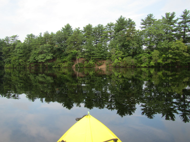 Boston Kayaker Kayaking on Ashland State Park and Reservoir in