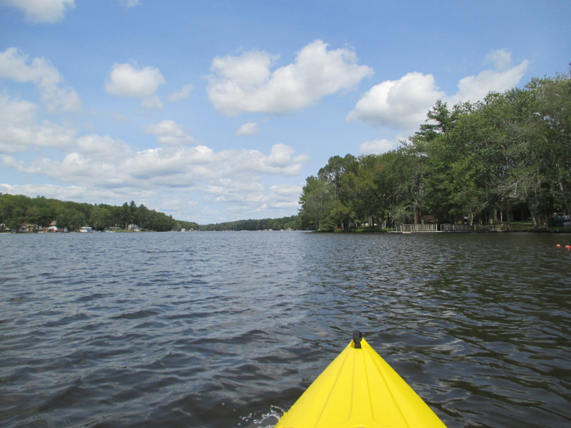 Boston Kayaker Kayaking on Cedar Pond in Sturbridge MA
