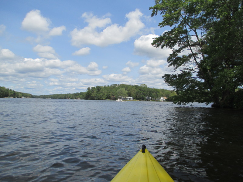 Boston Kayaker Kayaking on Cedar Pond in Sturbridge MA