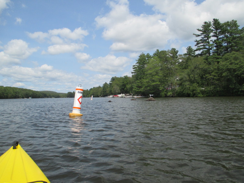 Boston Kayaker Kayaking on Cedar Pond in Sturbridge MA