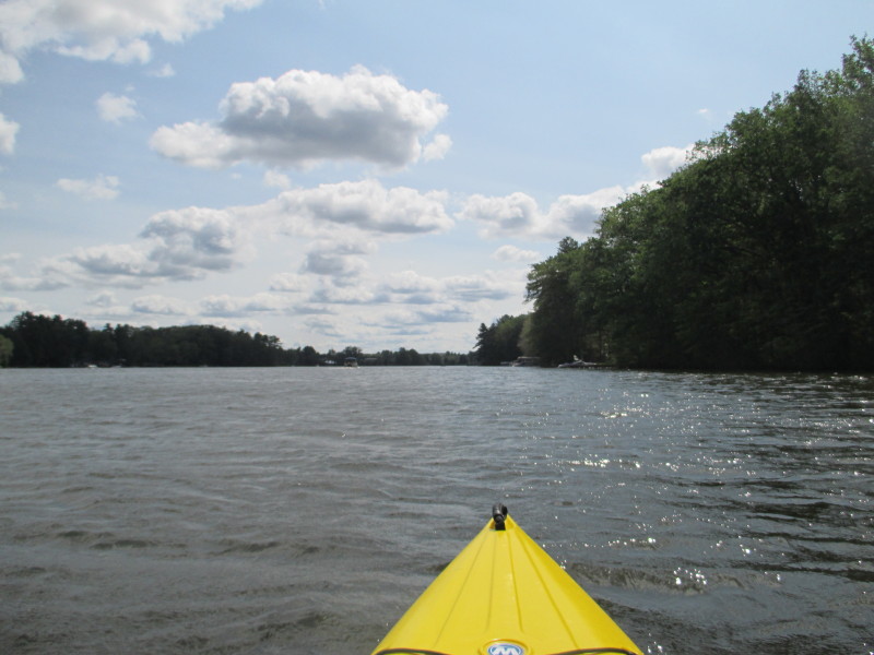 Boston Kayaker Kayaking on Cedar Pond in Sturbridge MA