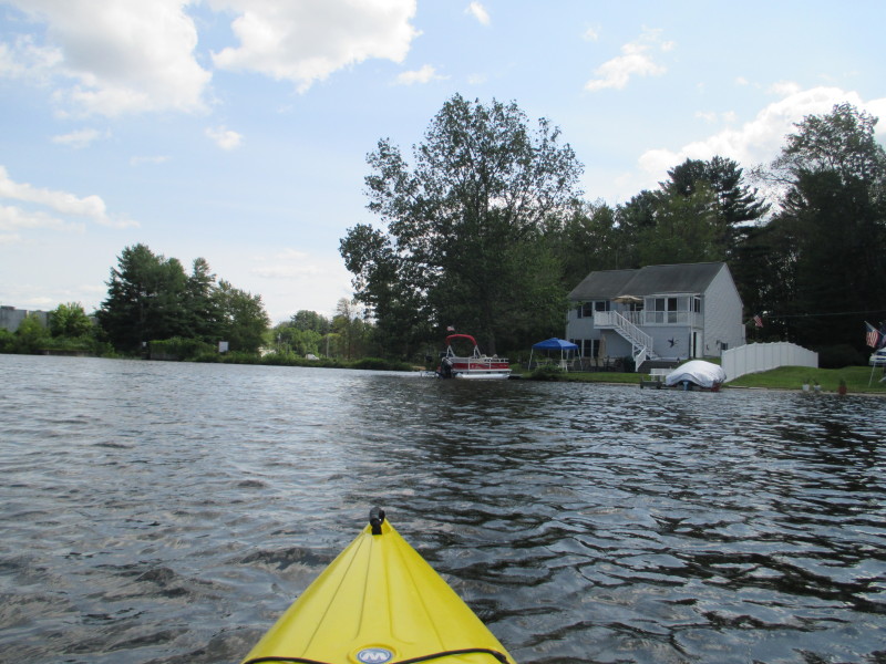Boston Kayaker Kayaking on Cedar Pond in Sturbridge MA