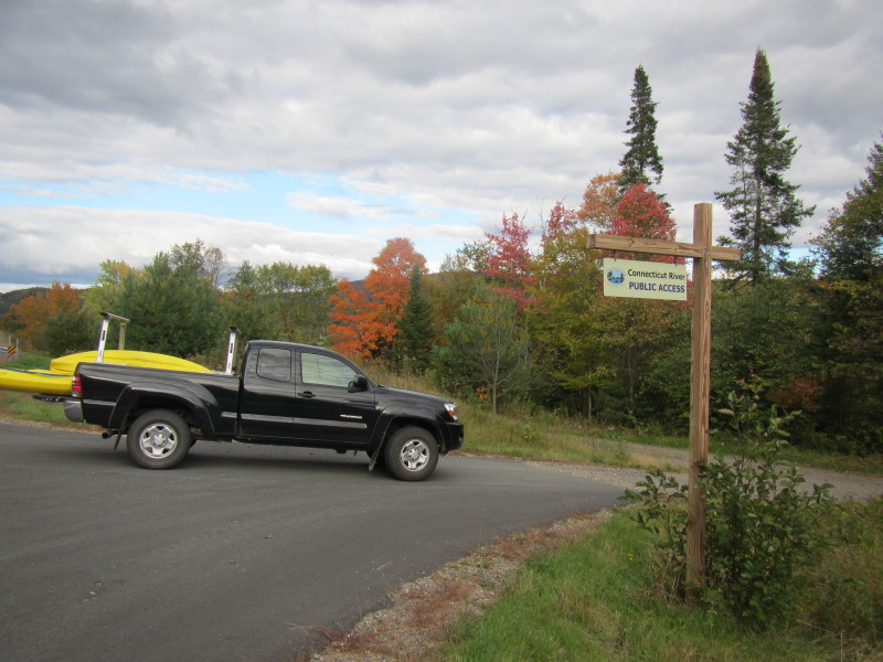 Boston Kayaker Kayaking on Connecticut River from Colebrook NH to