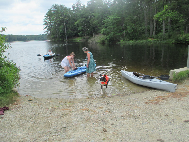 Boston Kayaker Kayaking on Drew Lake in Hopkinton NH