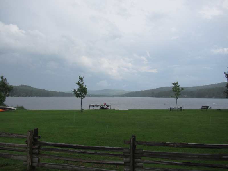 Boston Kayaker Kayaking on Lake Elmore in Lake Elmore VT
