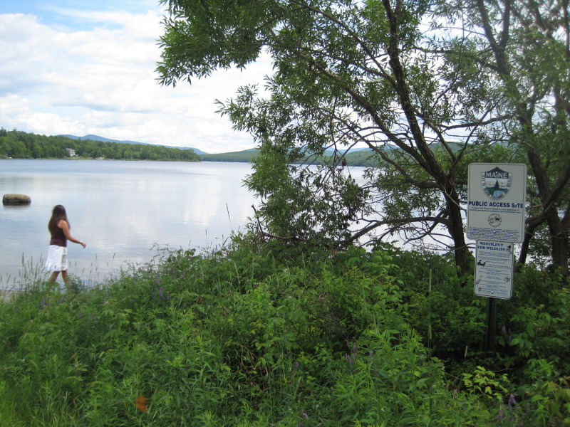 Boston Kayaker Kayaking on First Roach Pond in Kokadjo ME