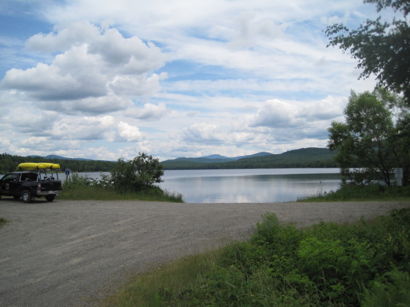 Boston Kayaker Kayaking on First Roach Pond in Kokadjo ME