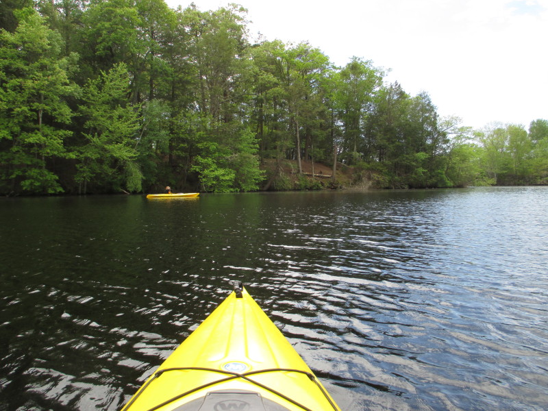 Boston Kayaker Kayaking on Glasgo and Doanville Ponds in Jewett City CT