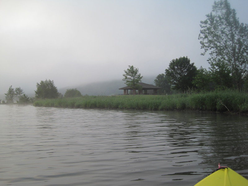 Boston Kayaker Kayaking on Hammond Lake in Tioga PA