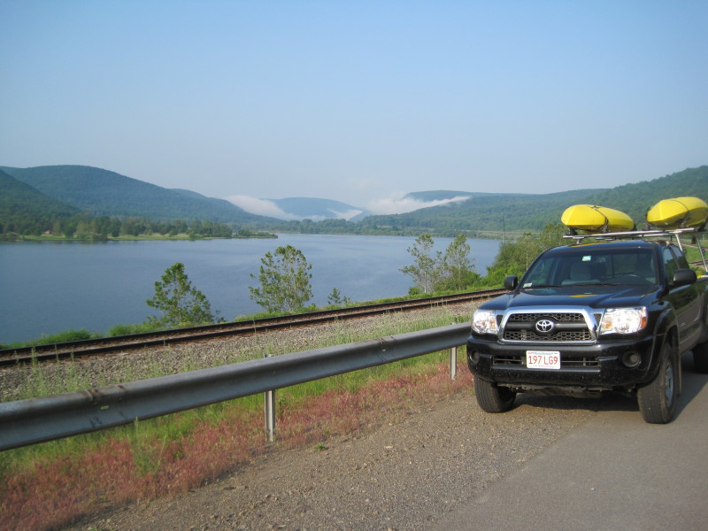 Boston Kayaker Kayaking on Hammond Lake in Tioga PA