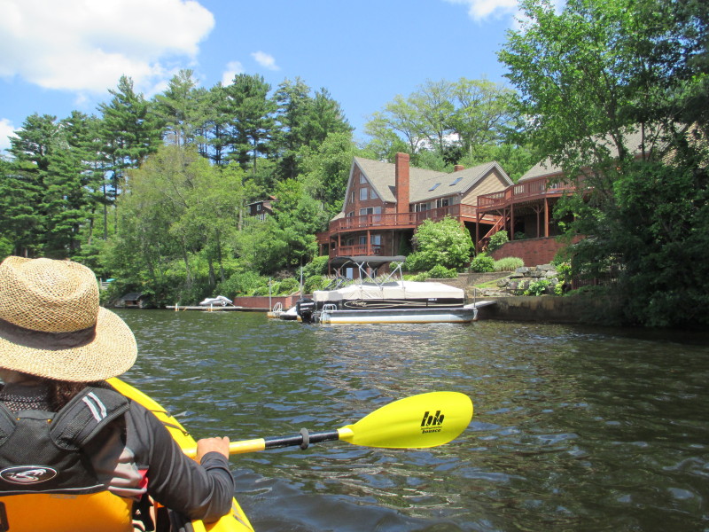 Boston Kayaker Kayaking on Lake Lashaway in North Brookfield MA