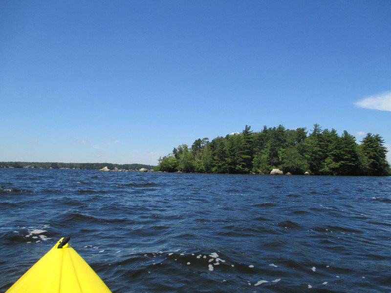 Boston Kayaker Kayaking on Long Pond in Freetown MA