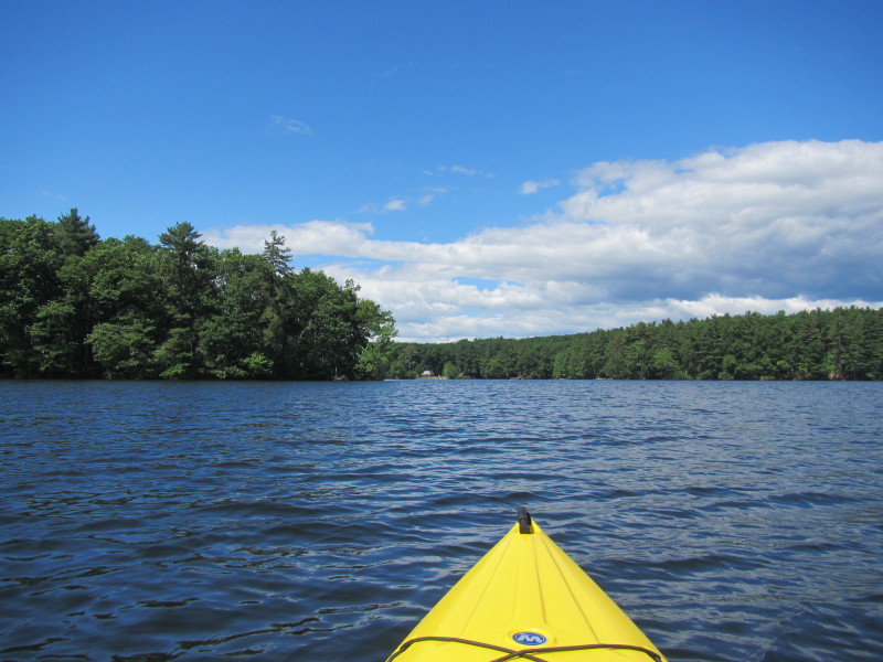 Boston Kayaker Kayaking on Lost Lake in Groton MA