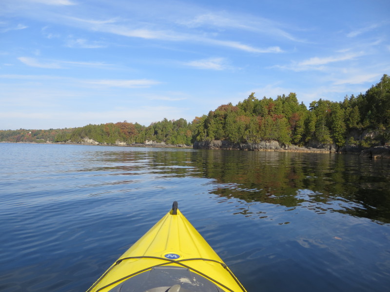 Boston Kayaker Kayaking on Lake Champlain's Malletts Bay in Colchester VT
