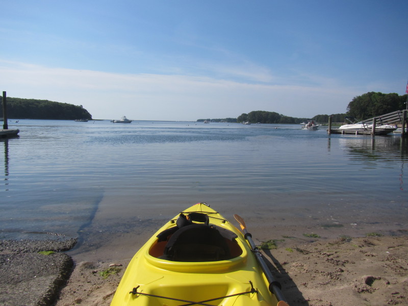 Boston Kayaker Kayaking on Mashpee River and Popponesset Bay in