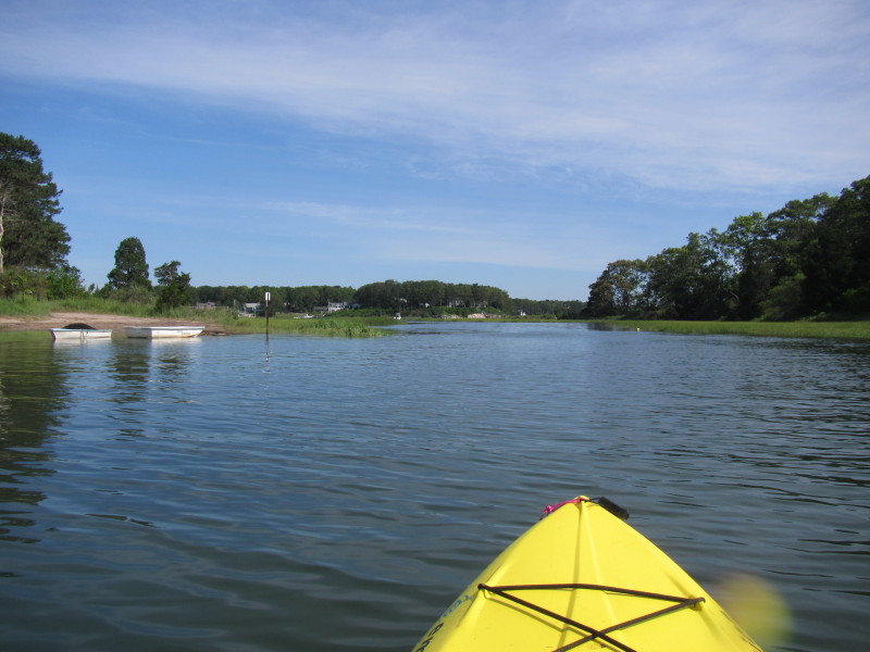 Boston Kayaker Kayaking on Mashpee River and Popponesset Bay in