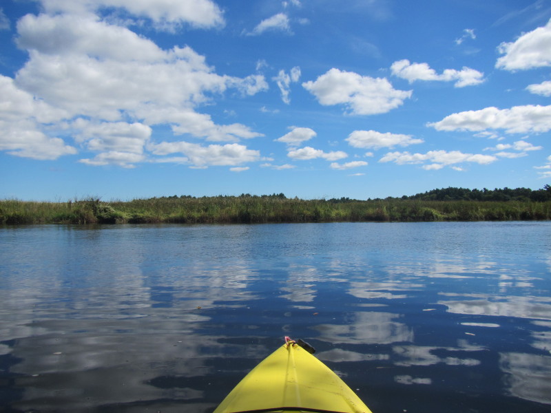 Boston Kayaker Kayaking on North River from Pembroke MA to Marshfield MA