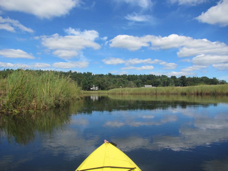 Boston Kayaker Kayaking on North River from Pembroke MA to Marshfield MA