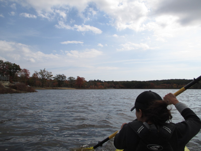 Boston Kayaker Kayaking on Quaboag Pond and East Brookfield River in