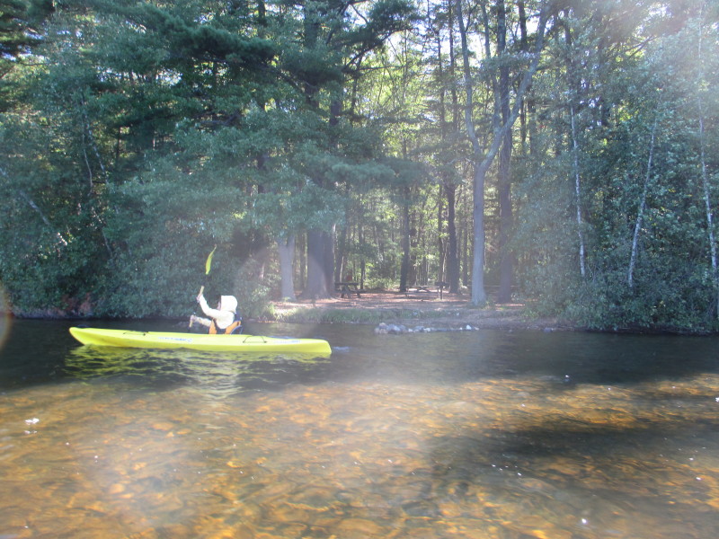 Boston Kayaker Kayaking on Quaddick Pond in Thompson CT
