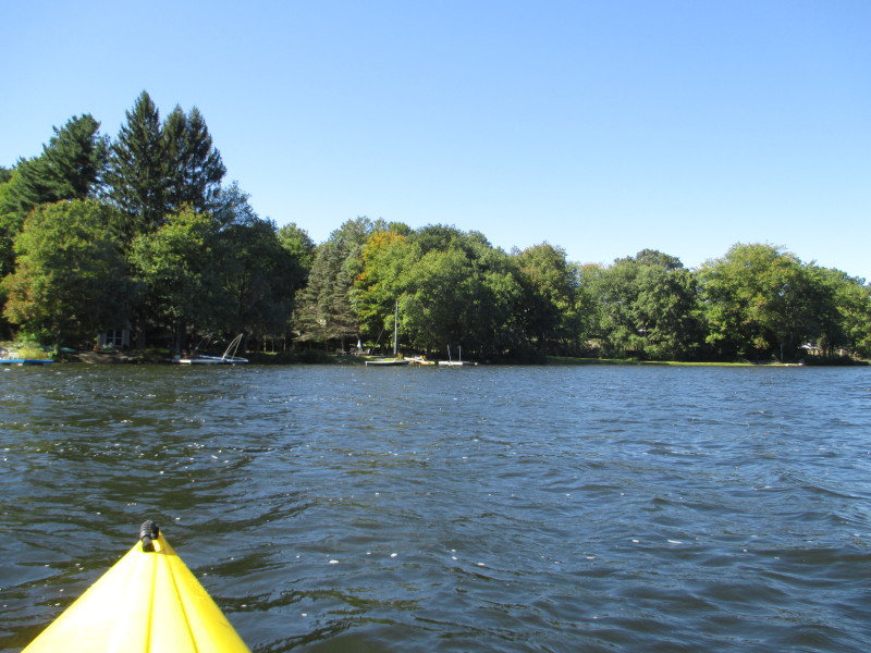 Boston Kayaker Kayaking on Quaddick Pond in Thompson CT