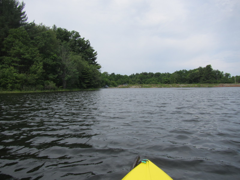 Boston Kayaker Kayaking on Lake Rico at Massasoit State Park in