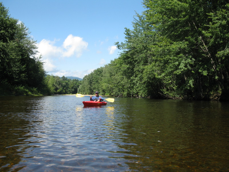 Boston Kayaker Kayaking on Saco River from Bartlett NH to Conway NH