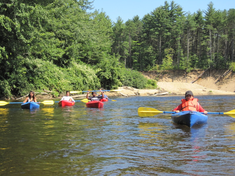 Boston Kayaker Kayaking on Saco River from Bartlett NH to Conway NH