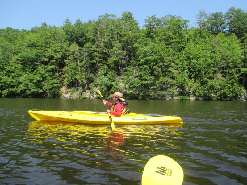 Boston Kayaker Kayaking on Salmon River in East Haddam CT