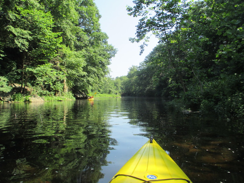 Boston Kayaker Kayaking on Salmon River in East Haddam CT