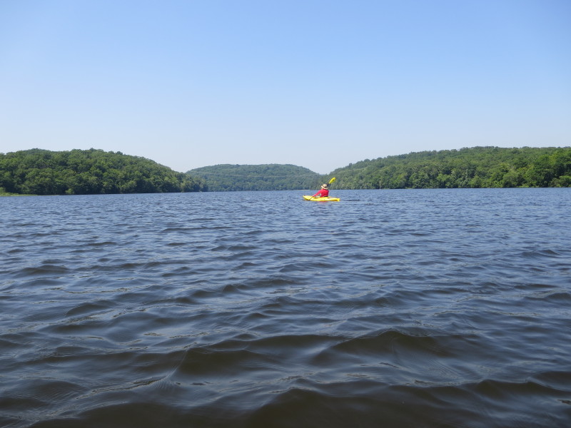 Boston Kayaker Kayaking on Salmon River in East Haddam CT