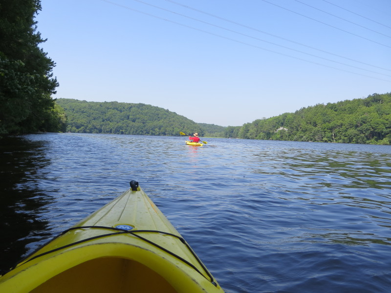 Boston Kayaker Kayaking on Salmon River in East Haddam CT