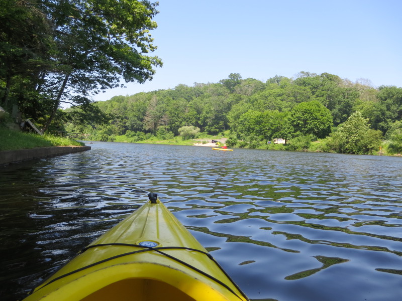 Boston Kayaker Kayaking on Salmon River in East Haddam CT