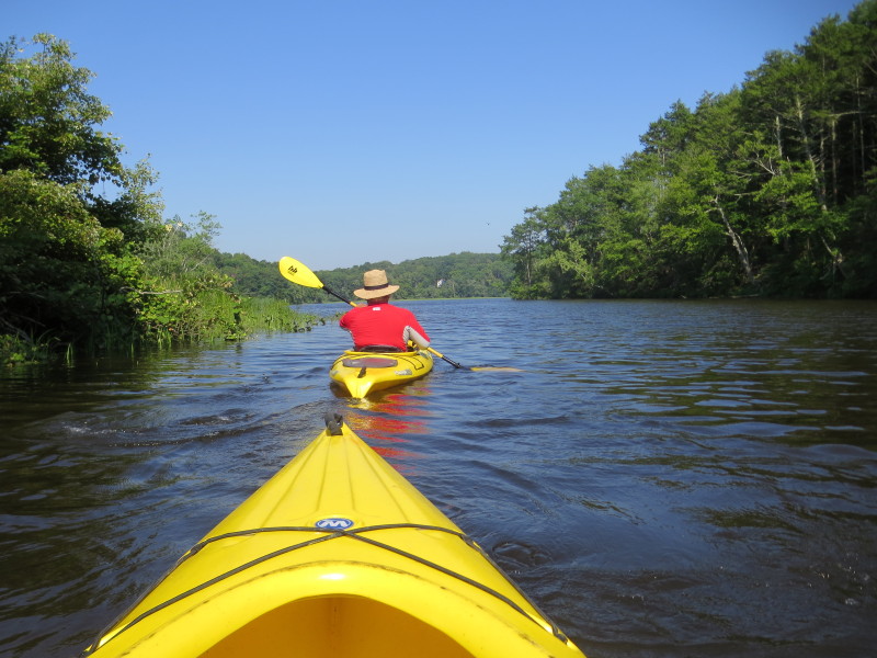 Boston Kayaker Kayaking on Salmon River in East Haddam CT