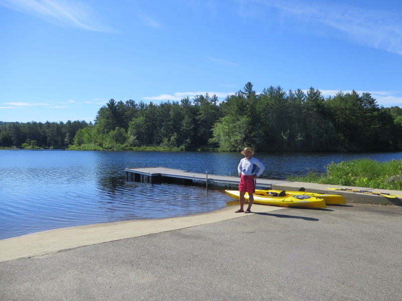 Boston Kayaker Kayaking on Tully Lake, Tully River and Long Pond in