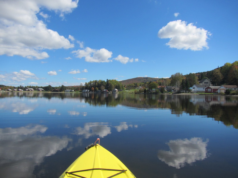 Boston Kayaker Kayaking on Wallace Pond a.k.a. "Lac Wallace" in