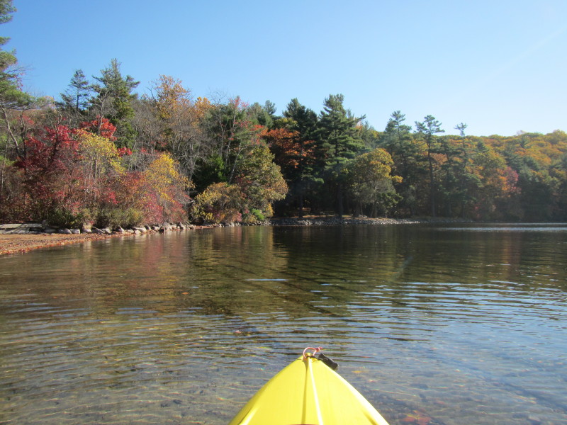 Boston Kayaker Kayaking on Wallum Lake in Douglas MA