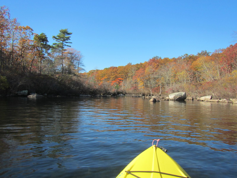 Boston Kayaker Kayaking on Wallum Lake in Douglas MA