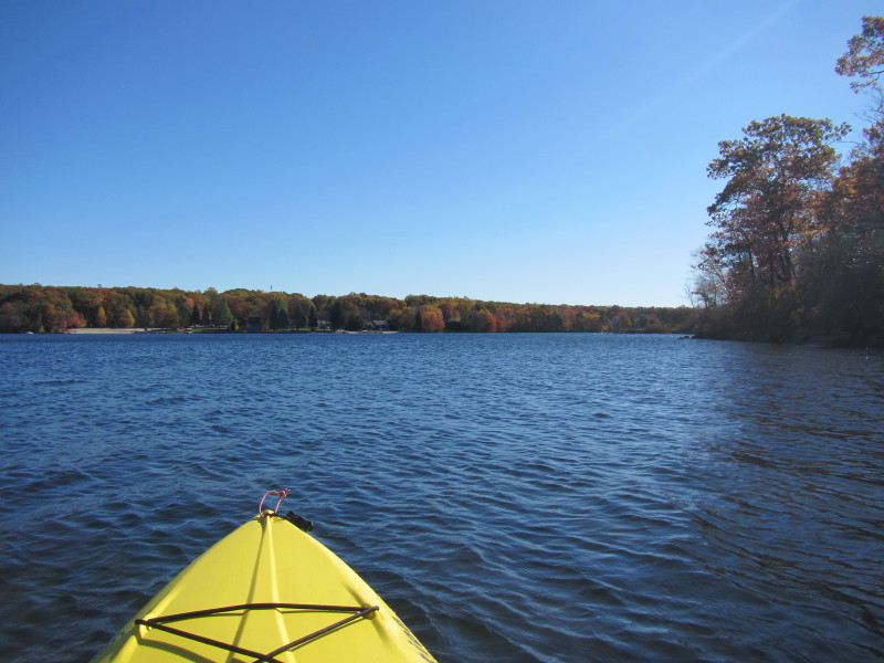 Boston Kayaker Kayaking on Wallum Lake in Douglas MA