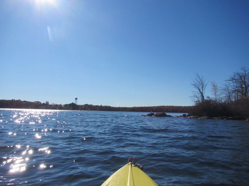 Boston Kayaker Kayaking on Wallum Lake in Douglas MA