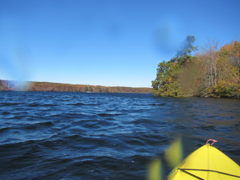 Boston Kayaker Kayaking on Wallum Lake in Douglas MA