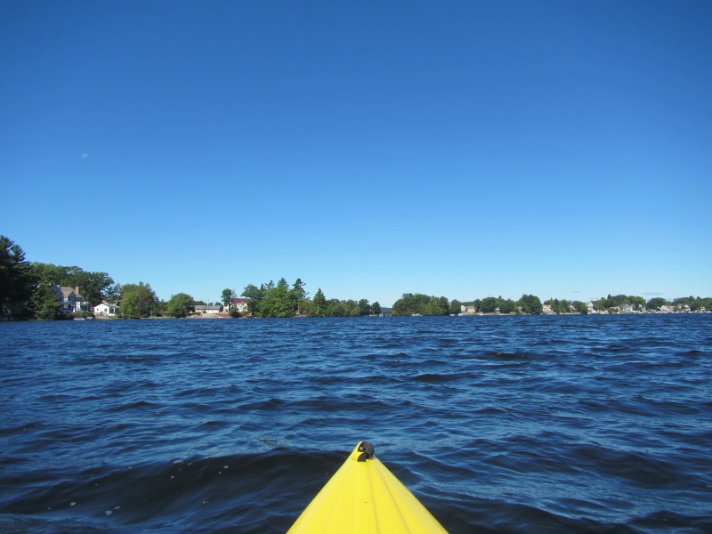 Boston Kayaker Kayaking on ster Lake aka "Lake Chaubunagungamaug" in ster MA