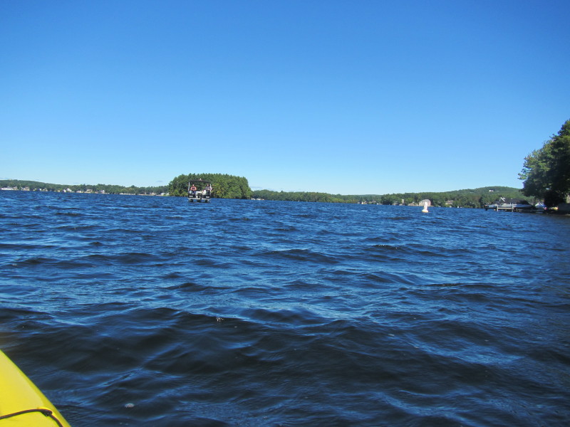 Boston Kayaker Kayaking on ster Lake aka "Lake Chaubunagungamaug