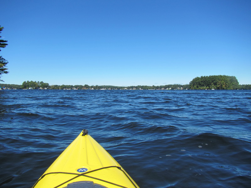 Boston Kayaker Kayaking on ster Lake aka "Lake Chaubunagungamaug